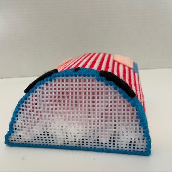 Patriotic Plastic Canvas Picnic Set Homemade Utensil Holder - Picture 4 of 8